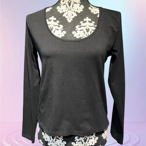 Zara long sleeve black top